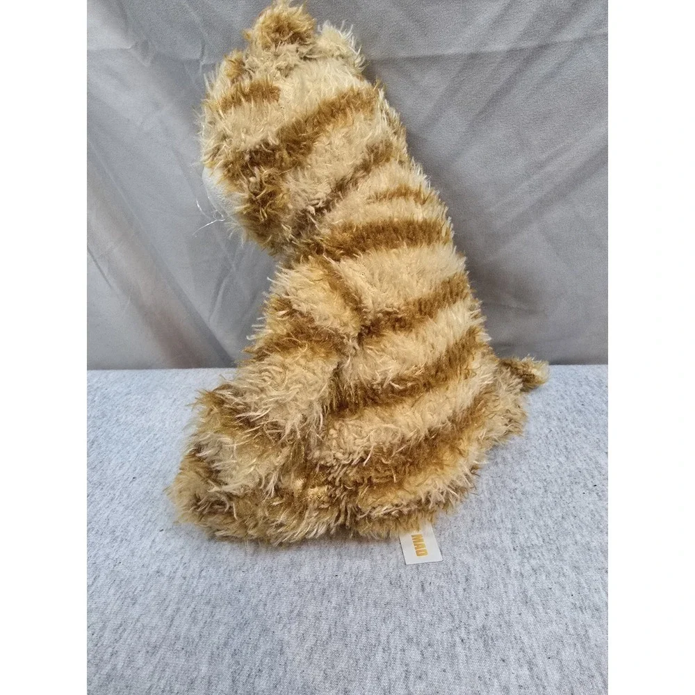 Fat Angry Cat Plush Doll Orange Tabby Grumpy Cat Bulging Eyes Soft Toy EUC